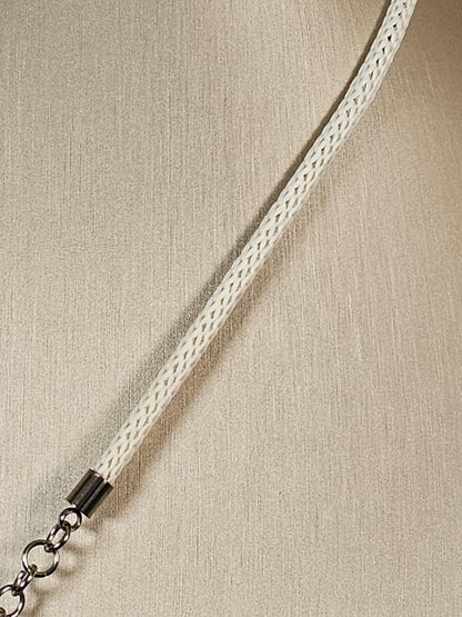 COD:TG0010 – Collana in ambra, turchese, legno di mare e argento 925