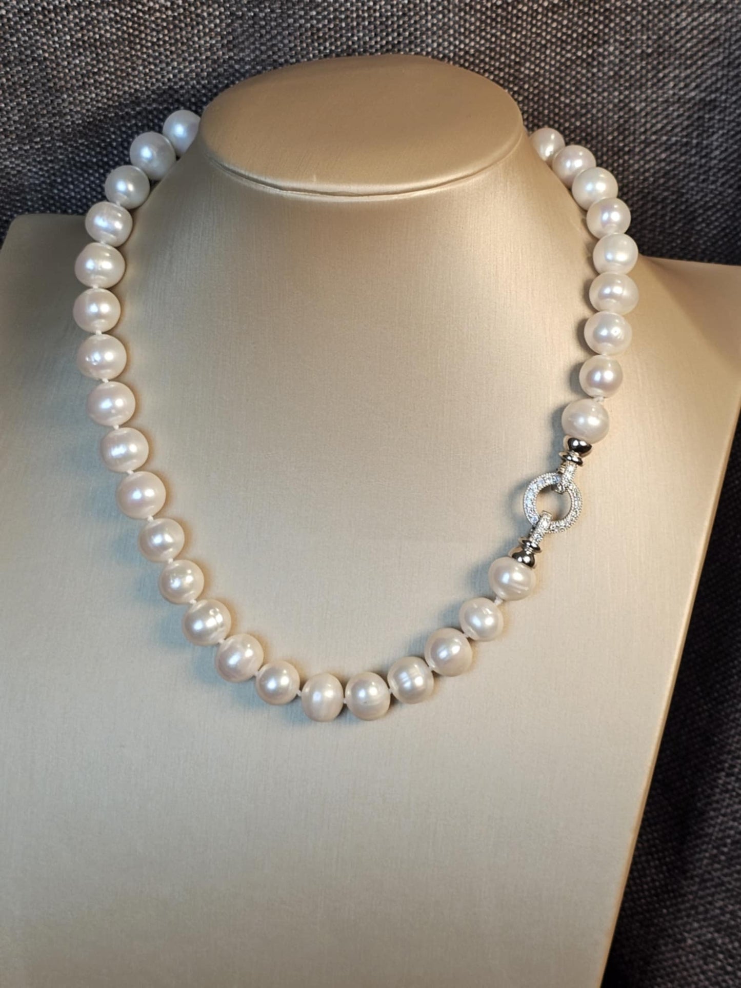 COD: TG0002- Collana – Perle naturali, Argento 925 e Zirconi