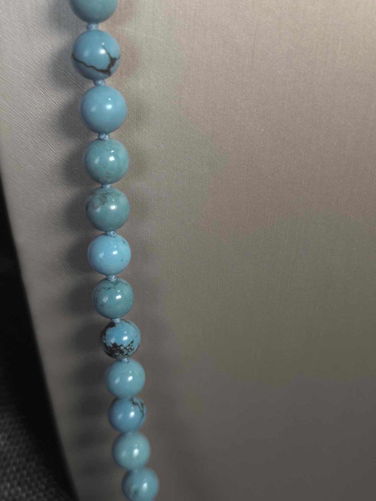 COD: TG0007- Collana – Agata nera, Turchese, Howlite azzurra e Argento 925