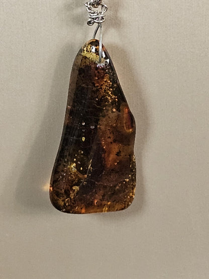 COD:TG0010 – Collana in ambra, turchese, legno di mare e argento 925