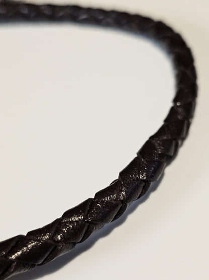 COD: TGU0002- Collana – Legno di Ulivo, Ambra, Cuoio e Argento 925