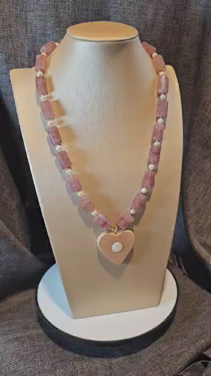 COD: TGU0001- Collana – Ulivo, Quarzo, Perle e Argento 925