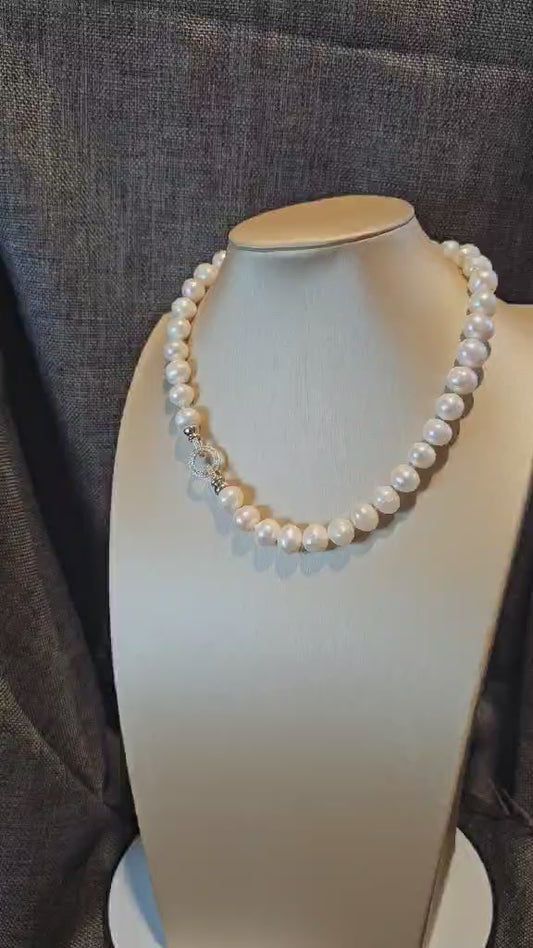 COD: TG0002- Collana – Perle naturali, Argento 925 e Zirconi